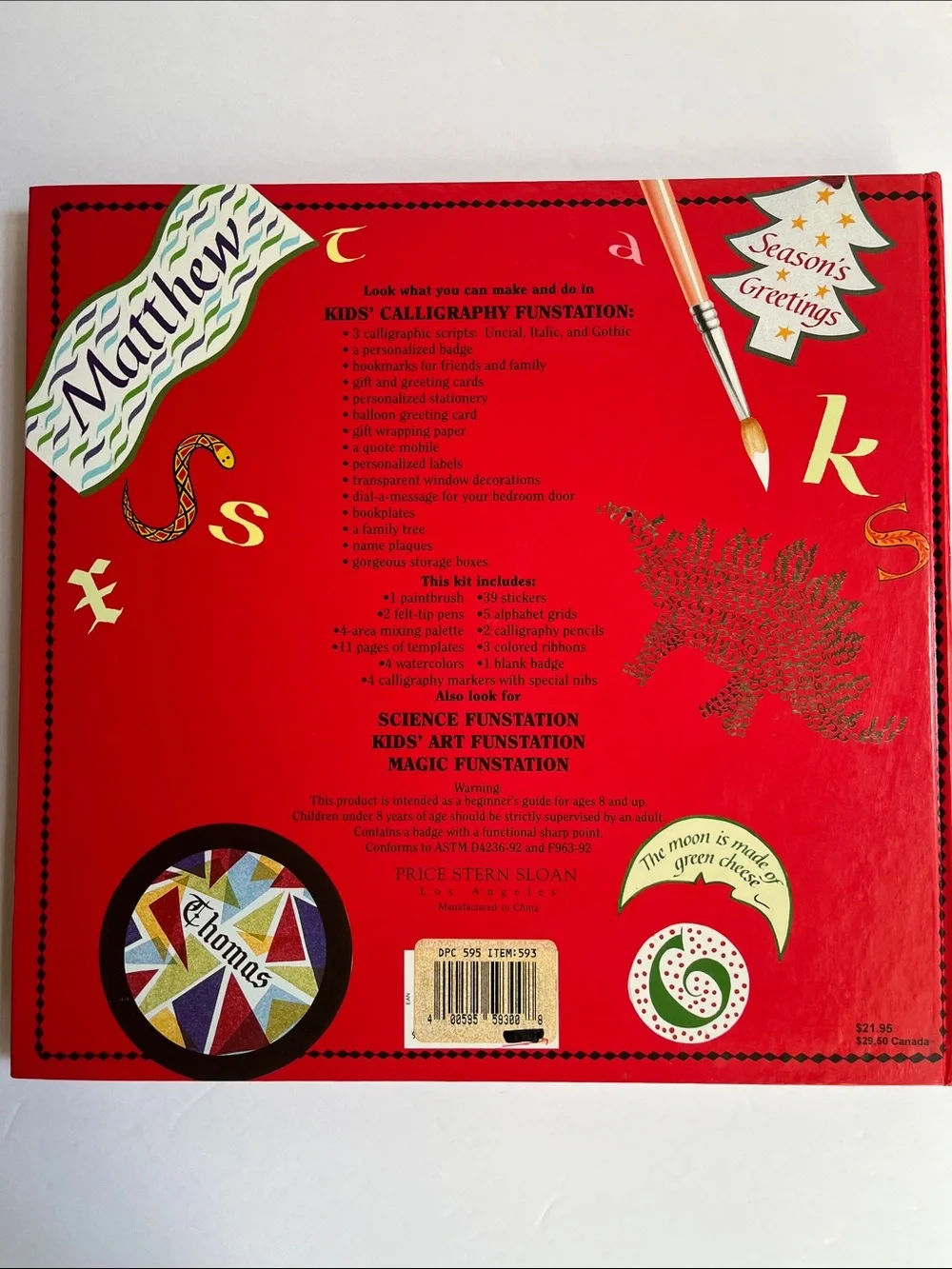 Kids Calligraphy Set Funstation NWT